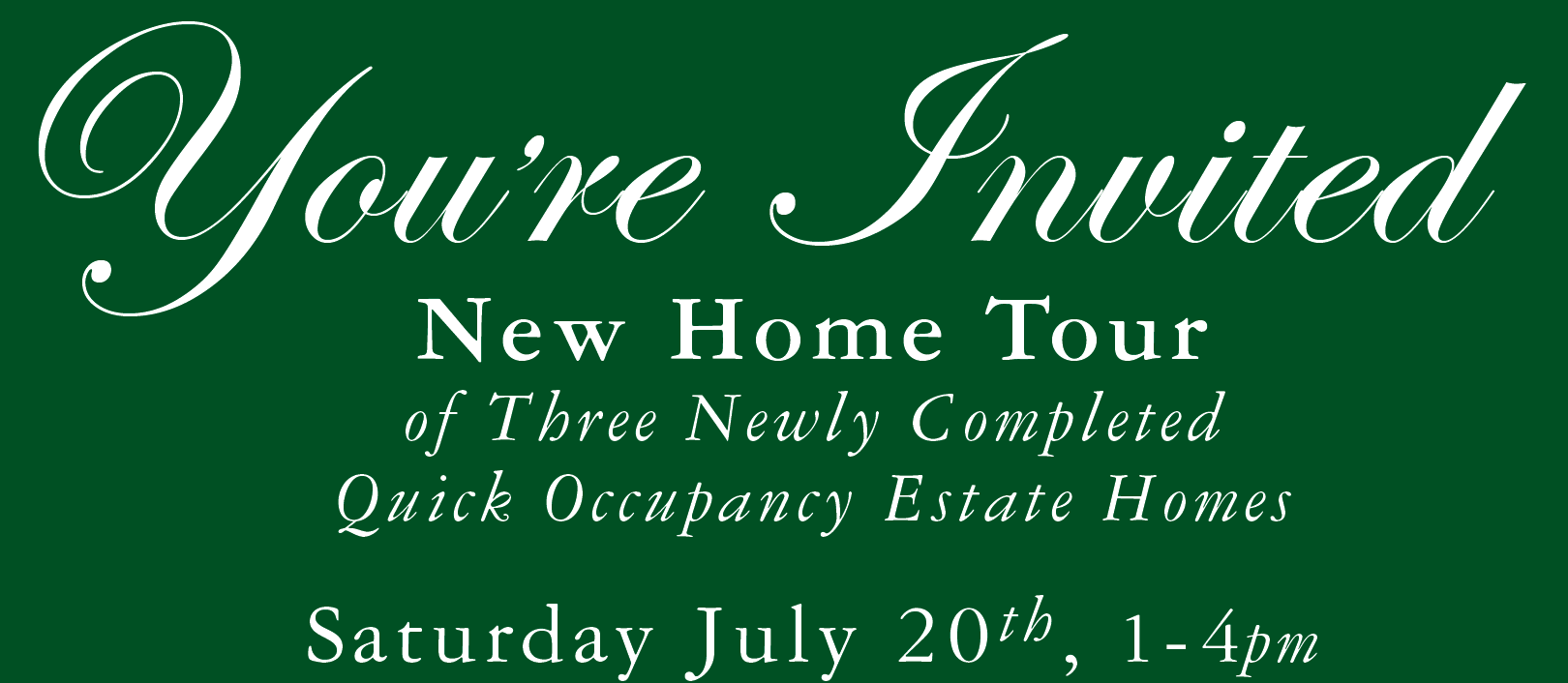 New Home Tour of Our Three Newly Completed Quick Occupancy Estate Homes!